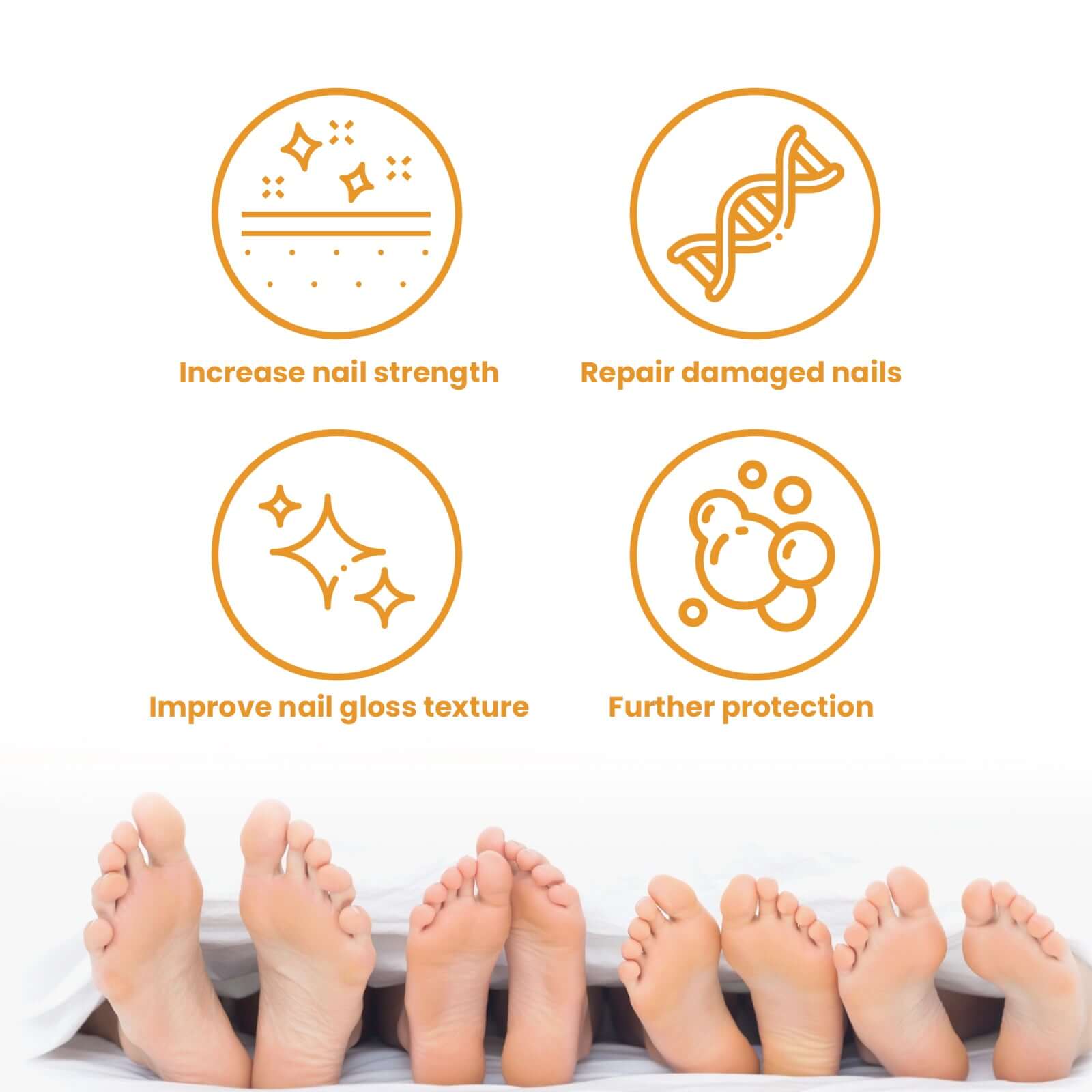 Fungal nail repair patches benefits: increase nail strength, repair damaged nails, improve nail gloss texture, provide further protection.