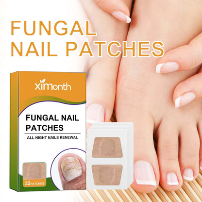 Fungal Nail Patches box and patches, designed for effective fungal nail repair patches and nail care.
