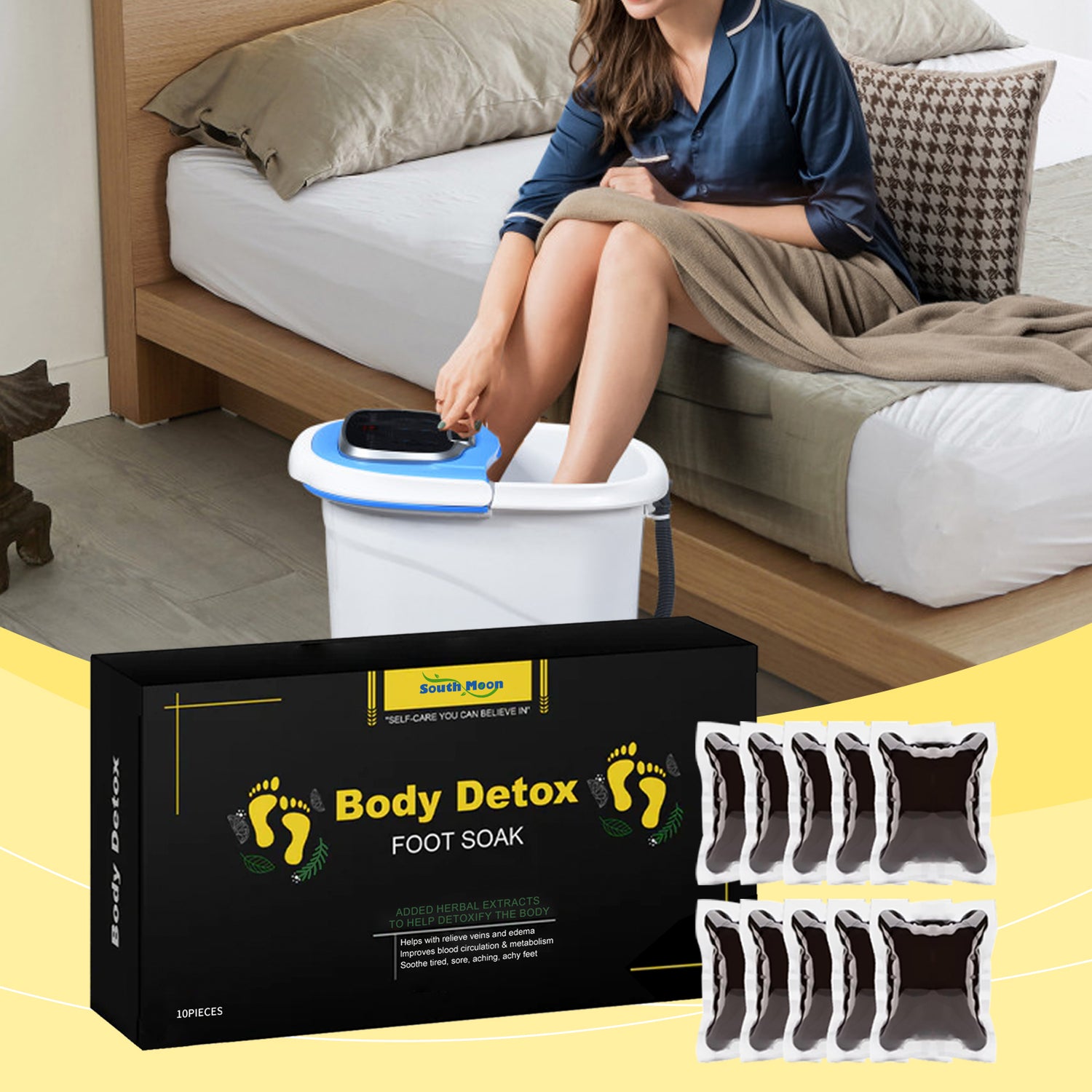 Herbal Foot Bath Gel Relieves Leg Swelling Body Relaxation Foot Care Foot Bath Gel