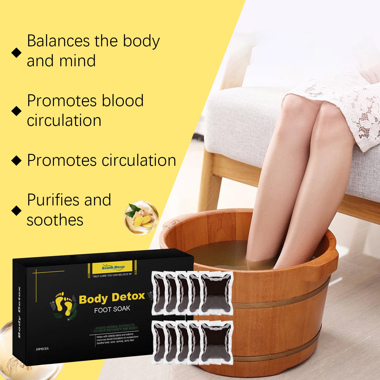 Herbal Foot Bath Gel Relieves Leg Swelling Body Relaxation Foot Care Foot Bath Gel